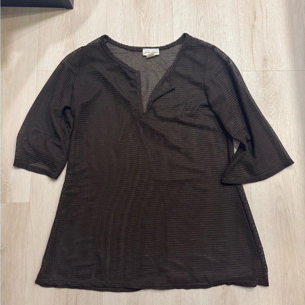 Jordan Taylor Women's brown Mesh Top - Picture 2 of 5